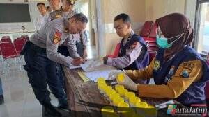Personel Polres Nganjuk Jalani Tes Urine, Kapolres Pastikan Tidak Ada yang Terindikasi Narkoba