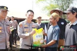 Polres Kediri Kota Ikuti Vicon Tanam Jagung Serentak dan Peresmian Gudang Pangan Polri Bersama Presiden RI