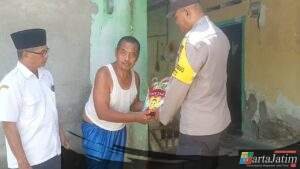 Anggota Polsek Pagu Gelar Kegiatan Jumat Berkah, Bantu Warga Kurang Mampu