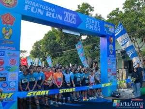 Kapolres Kediri Ikuti Wira Yudha Fun Run 8K, Wujud Sinergitas TNI-Polri di Momen HUT ke-80 TNI