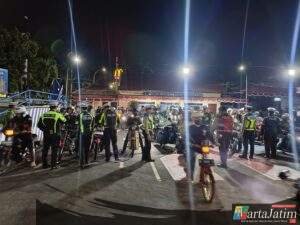 Gelar KRYD Polres Kediri  Kota Amankan Ranmor Tidak Sesuai Spektek