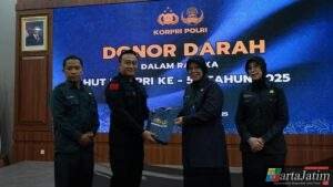 Kabid Kesjas Korbrimob Polri Pimpin Kegiatan Donor Darah Peringati HUT Ke-54 KORPRI Polri Tahun 2025