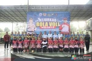 Meriah dan Sportif, Semi Final Kejurkab Bola Volly U-19 Antar Club Kapolres Kediri Cup 2025