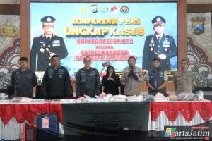 Polresta Sidoarjo Berhasil Gagalkan Penyelundupan 8,2 Kilogram Sabu