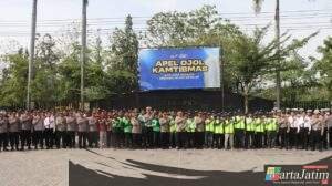 Polres Nganjuk Gelar Apel Ojol Kamtibmas, Wujud Sinergi Bersama Komunitas untuk Jogo Nganjuk