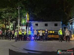 Kompol Iwan Setyo Budhi Pimpin Patroli Gabungan, Kota Kediri Aman Terkendali
