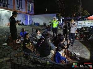 Polres Kediri Kota Gelar Apel dan Patroli Gabungan Tengah Malam, Wujud Siaga Jaga Kamtibmas