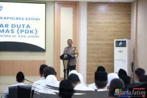 Polres Kediri Beri Pembakalan Pelajar Duta Kamtibmas Tumbuhkan Budaya Tertib Sejak Dini