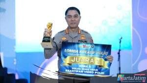 Humas Polda Jatim Raih Peringkat 1 Nominasi Keaktifan Video Polri Zona A