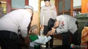 Kapolres Nganjuk, mempererat tali silaturahmi dengan Safari Jum at di masjid Baitul Atqiya’ Desa Pisang.