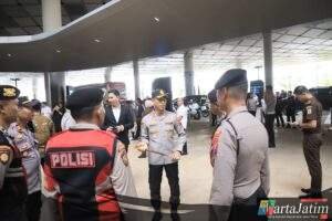 Penerbangan Perdana Super Air Jet Resmi Mendarat di Bandara Dhoho Kediri, Kapolres Kediri Kota Hadiri Inaugural Flight Ceremony