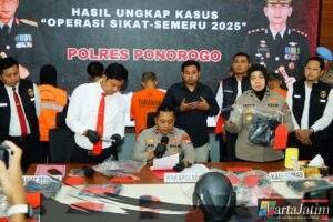 Polres Ponorogo Amankan Pasutri Diduga Jual Senpi Rakitan