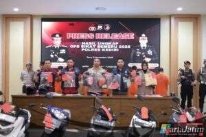 Polres Kediri Ungkap 15 Kasus Selama Operasi Sikat Semeru 2025, 14 Tersangka Berhasil Diamankan