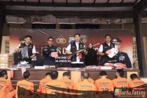 Polres Kediri Kota Ungkap Sejumlah Kasus Kriminal Dalam Operasi Sikat Semeru 2025