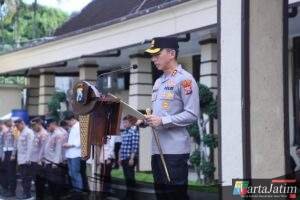 Apel Pagi berjalan Tertib,  Kapolres Kediri Kota Dorong Optimalisasi Fungsi Pamapta dan Bhabinkamtibmas