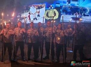Kapolres Kediri Ikuti Malam Renungan Nilai-Nilai Ksatria Bhayangkara