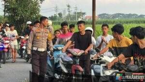 Penindakan Balap Liar di Kediri Kota Jaring 65 Remaja,Bagian dari Edukasi Keselamatan Operasi Zebra Semeru 2025