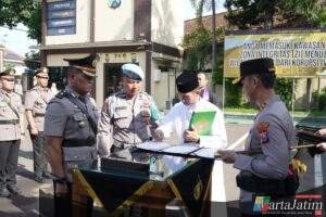 “Penguatan Organisasi: Polres Kediri Kota Gelar Sertijab Kabag, Kasat, dan Kapolsek”