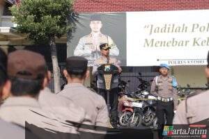 Apel Jam Pimpinan, Kapolres Kediri Ajak Personel Tingkatkan Pelayanan Cepat dan Humanis