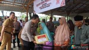 Reserse Presisi Hadir untuk Warga, Polres Nganjuk Gelar Bansos dan Bakkes di Wisata Lumban Pinggir Kali