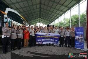 Satlantas Polres Kediri Gelar Ramp Check Transportasi Umum Jelang Libur Akhir Tahun