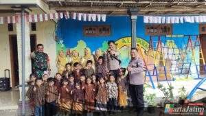 Polisi Ajak Anak TK Pertiwi 2 Demangan Senam Ceria Lewat Program AIH