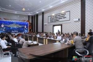 Polres Kediri Kota Gelar Latpraops Operasi Lilin Semeru 2025, Kapolres Tekankan Evaluasi dan Sinergi Pengamanan Nataru