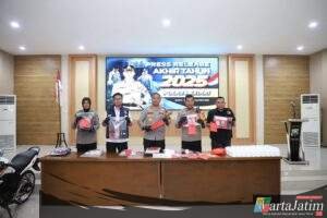 Polres Kediri Catat Tren Penurunan Pelanggaran Sepanjang Tahun 2025
