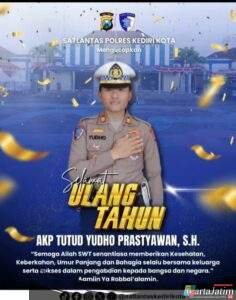 Keluarga Besar PT Media Padjadjaran Indonesia Mengucapkan Selamat Ulang Tahun Kasat Lantas Polres Kediri Kota  AKP Tutud Yudho Prastyawan,S.H.
