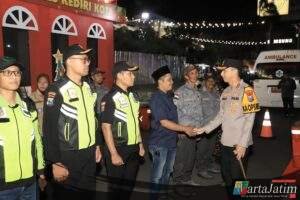 Wujudkan Kamtibmas Kondusif, Kapolres Kediri Kota dan Forkopimda Cek Kesiapan Pos Pam