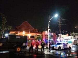 Patroli Blue light, Polres Nganjuk Pastikan Kamtibmas Kondusif Pasca Nataru