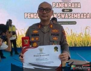 Konsisten Dukung Swasembada Pangan Kapolres Sumenep Terima Penghargaan dari Presiden RI