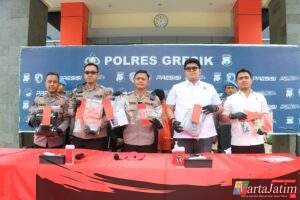Polres Gresik Beri Tindakan Tegas Terukur Tiga Anggota Gangster