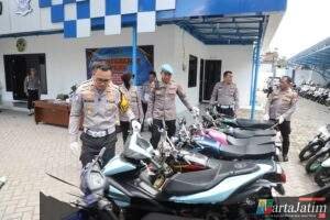 Balap Liar Libatkan Pelajar Digagalkan, Polres Kediri Amankan 26 Sepeda Motor