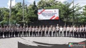 Upacara Kenaikan Pangkat Pengabdian, Kapolres Nganjuk Apresiasi Dedikasi Anggota Polri