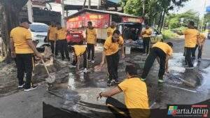 Operasi Keselamatan Semeru 2026 Polresta Sidoarjo Tambal Jalan Berlubang