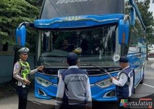 Operasi Keselamatan Semeru 2026 Polres Mojokerto Kota Pastikan Kelaikan Angkutan Umum