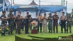 Pembukaan TMMD Ke-127 Tahun 2026 Kodim 0809/Kediri di desa Gadungan Kec. Puncu
