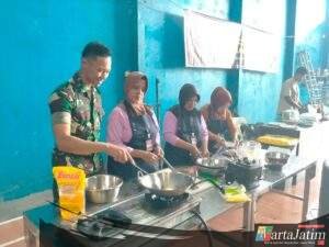 Pelatihan Masak Bergizi Warnai Kegiatan Nonfisik TMMD ke-127 di Kediri