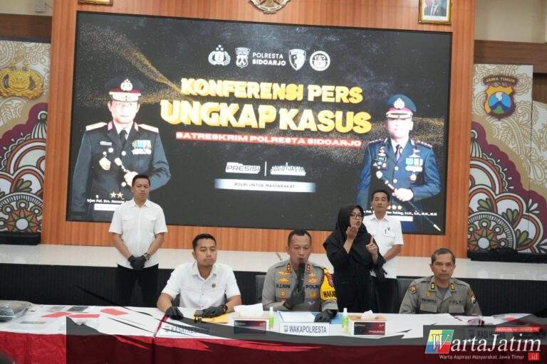 Polresta Sidoarjo Amankan Tiga Tersangka Penipuan Gondol Motor Modus Minta Tolong