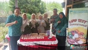 Bimtek Tes Cepat Makanan Jadi Bagian Edukasi Kesehatan pada TMMD 127 TH.2026 Kodim Kediri di Desa Gadungan
