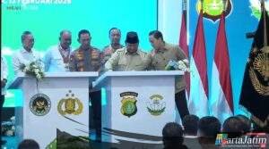 Perkuat Ketahanan Pangan Presiden RI Resmikan Gudang Jagung Milik Polda Jatim