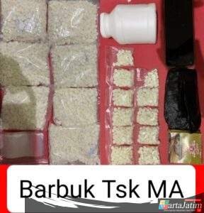 Polres Nganjuk Amankan Pengedar, 7.650 Pil Dobel L Disita di Baron