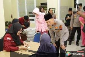 Kapolres Kediri Kota Gelar Bhakti Kesehatan Sambut Ramadhan dan HUT ke-46 Yayasan Kemala Bhayangkari