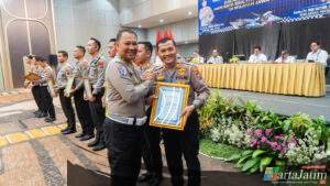 Rakor Lintas Sektoral Operasi Ketupat Semeru 2026, Kasatlantas Polres Kediri Kota Terima Penghargaan