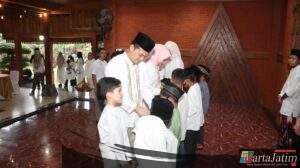 Hangatnya Ramadan, Polres Nganjuk Buka Bersama Yatim Piatu di Pendopo Andaru
