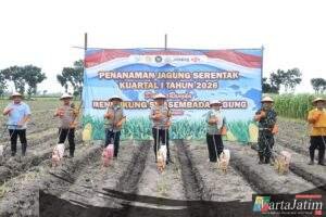 Tanam Jagung Kuartal I, Polres Kediri Garap 10 Hektar Lahan di Papar