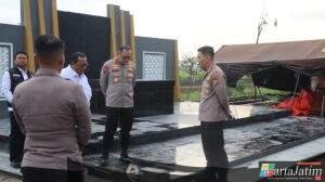 Progres Dikebut, Wakapolda Jatim didampingi Kapolres Nganjuk Tinjau Pembangunan Tugu dan Museum Marsinah