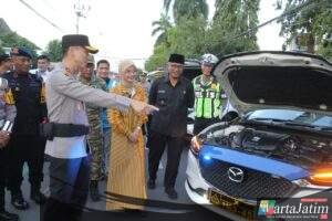Pastikan Mudik Aman dan Lancar, Polres Kediri Kota Gelar Apel Pasukan Operasi Ketupat Semeru 2026