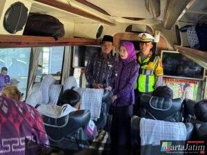 Jelang Mudik Lebaran 1447 H,Dishub kota Kediri Gelar Ramp Check Terhadap Bus Yang Beroperasi di Terminal Tamanan